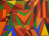 Ramon Vergara Grez - Antes y despues del sol y la luna, Que, oleo sobre tela, 160 x 110 cms 1995. Fotografia, Francisco Stecher Ruiz